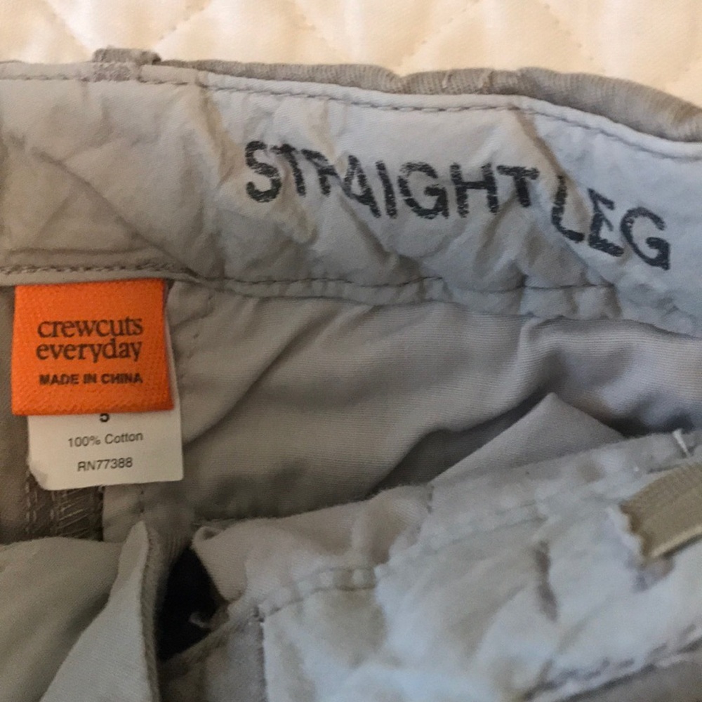 Boys J.Crew Crewcuts Straight Leg Khakis size 5 - Picture 3 of 4